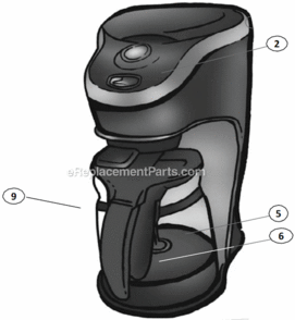 Page A Diagram and Parts List for BVMC-EL1  Mr Coffee Coffee Maker
